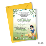 Invitatii botez Alba ca Zapada - Simple - IB-05 - imagine 2