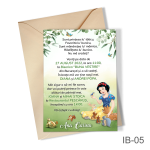 Invitatii botez Alba ca Zapada - Simple - IB-05 - imagine 3