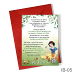 Invitatii botez Alba ca Zapada - Simple - IB-05 - imagine 4