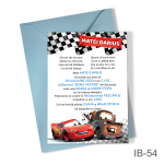 Invitatii botez Fulger McQueen - Cars - Simple - IB-54 - imagine 3
