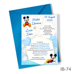 Invitatii botez Mickey Mouse - Simple - IB-74