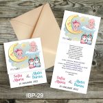 Invitatii botez gemeni Unicorni - Pliate - IBP-29 - imagine 2