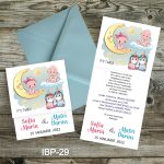 Invitatii botez gemeni Unicorni - Pliate - IBP-29 - imagine 4