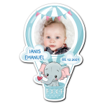 Marturii botez magnetice Balon aer cald - Elefant - MFBA-13 - imagine 2
