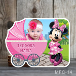 Marturii botez magnetice Carucior - Minnie Mouse - MFC-14
