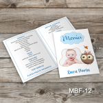 Meniuri botez cu poza - Bufnita - MBF-12