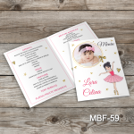 Meniuri botez cu poza - Balerina - MBF-59