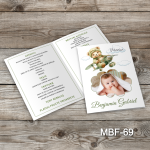 Meniuri botez cu poza - Ursulet in avion - MBF-69