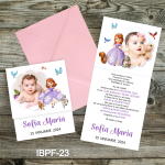 Invitatii botez Printesa Sofia - Pliate Foto - IBPF-23 - imagine 4