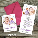 Invitatii botez Printesa Sofia - Pliate Foto - IBPF-23 - imagine 3