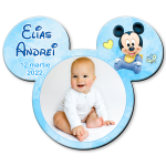 Marturii botez handmade magneti Mickey Mouse