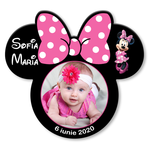 Idei marturii botez Minnie Mouse Magneti frigider