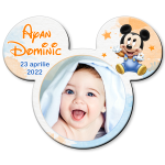 Marturii botez handmade magneti Mickey Mouse
