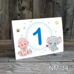 Numere de masa botez - Elefant - NM-34