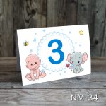 Numere de masa botez - Elefant - NM-34 - imagine 4