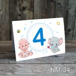 Numere de masa botez - Elefant - NM-34 - imagine 5