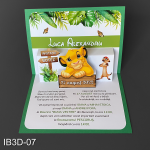 invitatii botez 3D Simba The Lion King