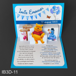 invitatii botez 3D Winnie the Pooh