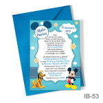Invitatii botez Mickey Mouse - Simple - IB-53