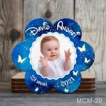 Marturii magnetice botez baieti forma Floare - MCM-20