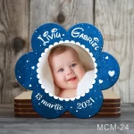 Marturii magnetice botez baieti forma Floare - MCM-24