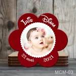 Marturii magnetice botez fete forma Floare - MCM-03
