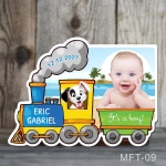 Marturii botez magneti baieti Trenulet - Dalmatian - MFT-09