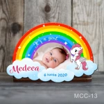 Marturii magnetice botez fetite Curcubeu - Unicorn - MCC-13