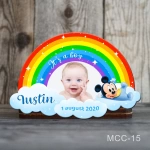 Marturii magnetice botez baieti Curcubeu - Mickey Mouse - MCC-15