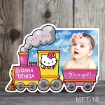 Marturii botez magneti fetite Trenulet - Hello Kitty - MFT-16