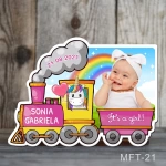 Marturii botez magneti fetite Trenulet - Unicorn - MFT-21