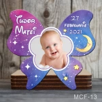 Marturii botez baiat - Magneti forma Fluture - MCF-13