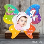Marturii botez fetita - Magneti forma Fluture - Unicorn - MCF-26