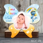 Marturii botez fetita - Magneti forma Fluture - Strumfita - MCF-29