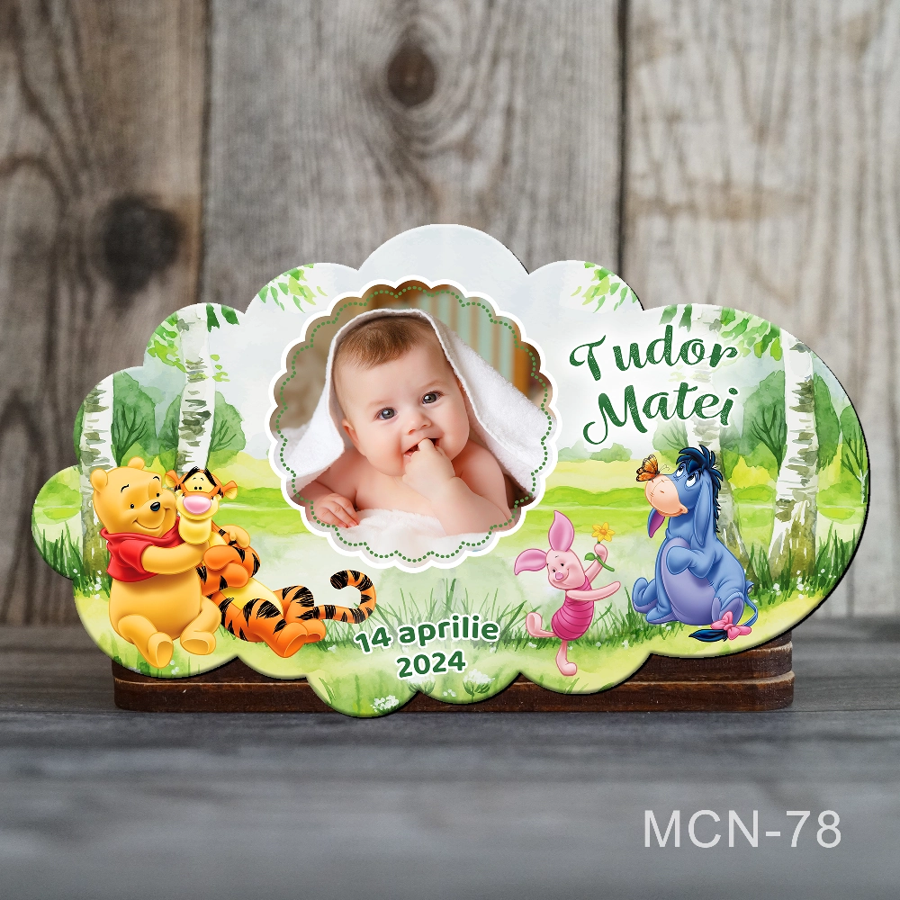 marturii de botez winnie the pooh MCN-78 Marturii botez baieti Magneti Nor - Winnie the Pooh - MCN-78 - imagine 1