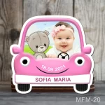 Marturii botez fete Magneti Masinuta - Ursulet - MFM-20