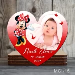 Marturii botez fete Magneti forma Inima - Minnie Mouse - MCI-15