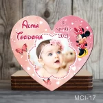 Marturii botez fete Magneti forma Inima - Minnie Mouse - MCI-17