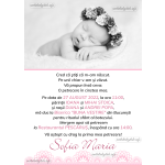 Invitatie digitala botez cu poza - fetite - IBF-01