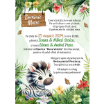 Invitatie digitala botez baieti - Zebra Safari - IB-64