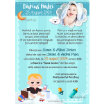 Invitatie digitala botez cu poza - baieti - Bebelus sef - IBF-28