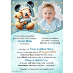 Invitatie digitala botez cu poza - baieti - Mickey Mouse - IBF-13