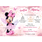 Invitatie digitala botez fetite - Minnie Mouse - IB-155