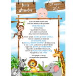 Invitatie digitala botez baieti - Jungla - IB-57