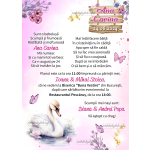 Invitatie digitala botez fetite - Lebada - IB-18