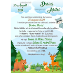 Invitatie digitala botez baieti - Animalute - IB-81