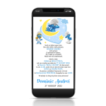 Invitatie digitala botez baieti - IDB-13