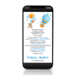 Invitatie digitala botez baieti - IDB-15