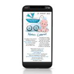 Invitatie digitala botez baieti - IDB-20