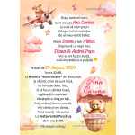 Invitatie digitala botez fetite - Ursuleti - IB-16